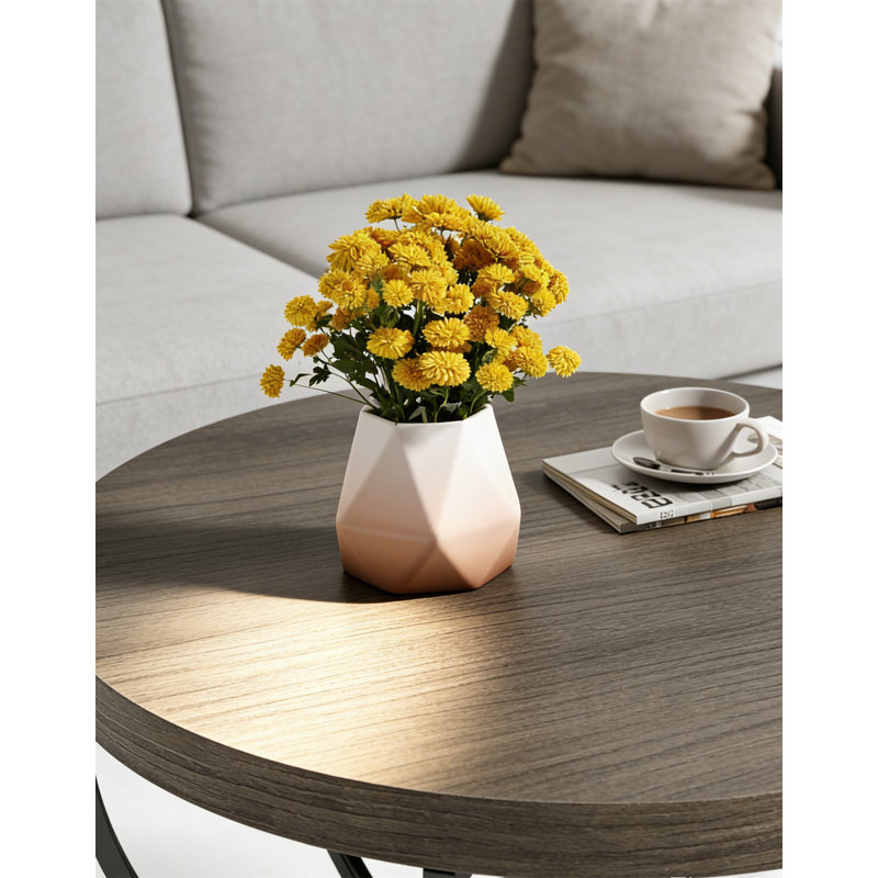 Table basse ronde à 2 niveaux, Gris
