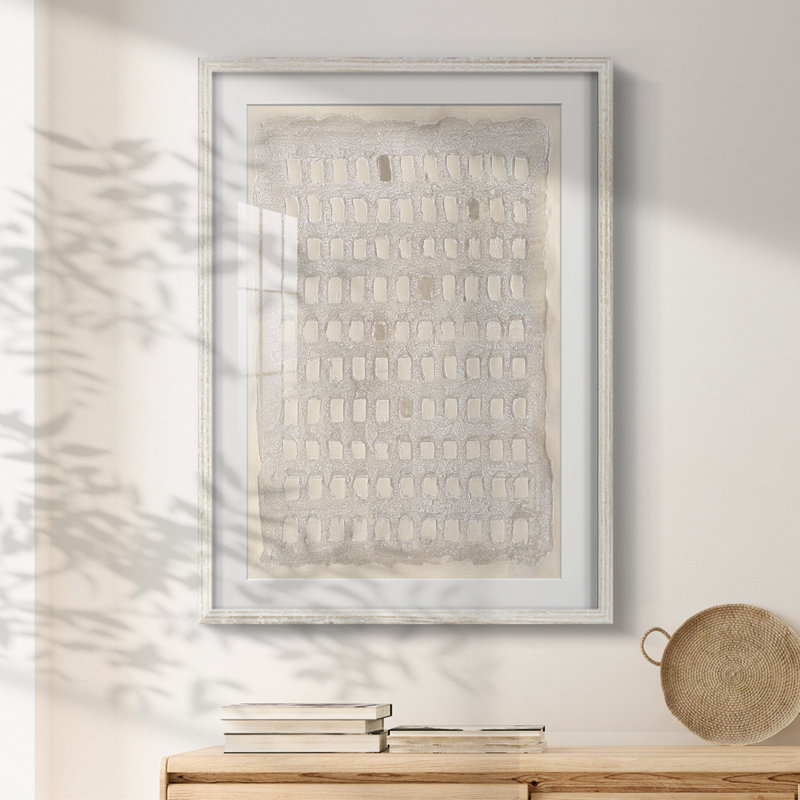Perle carte perforée I - impression encadrée, H 19,5 po x l 16,5 po, Blanc
