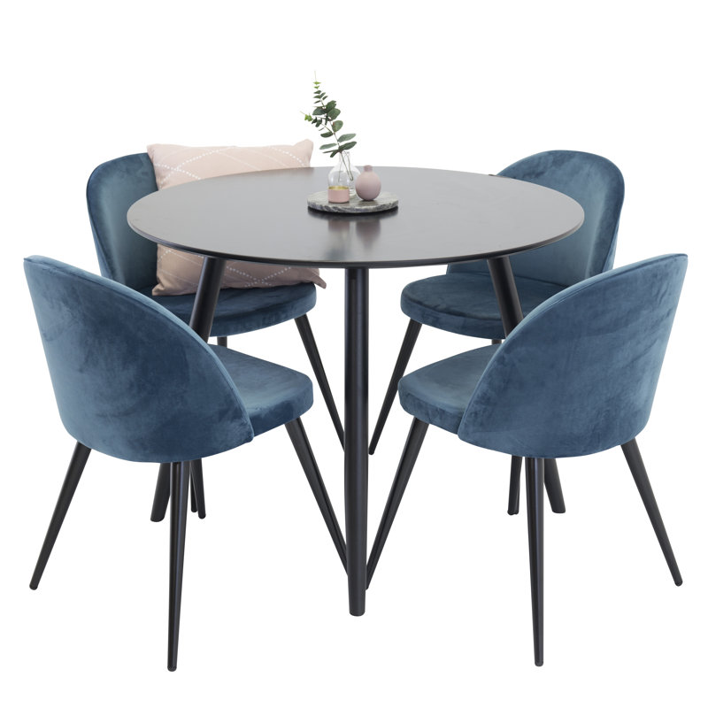 Metzger 4 - Person Patio Dining Set with Round Table