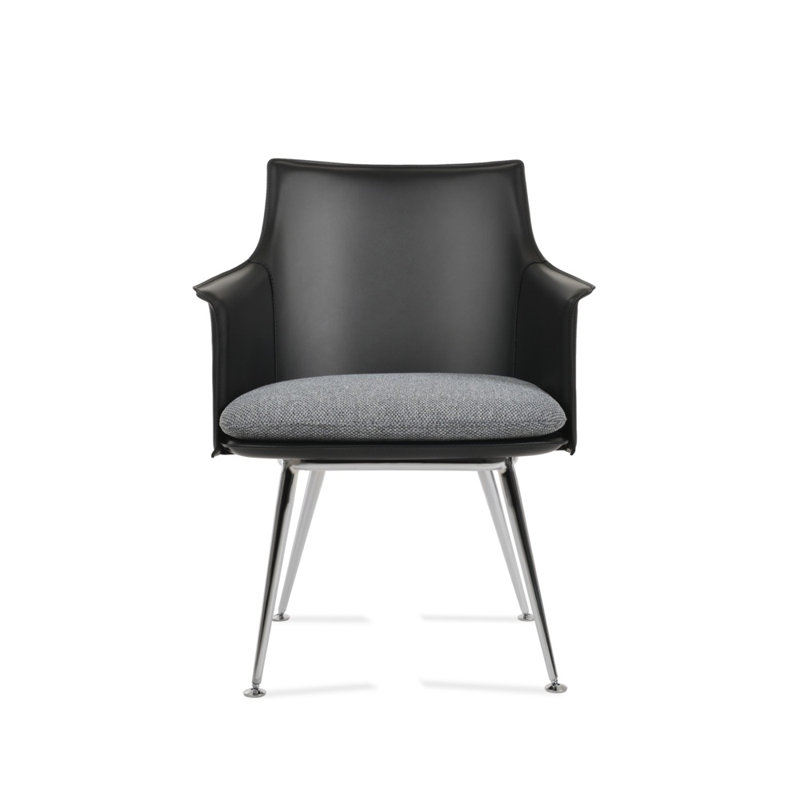 Chaise en métal Briancon PTR, Black