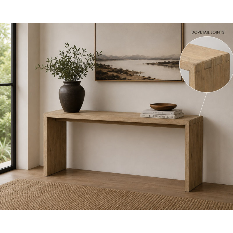 Heladio 72'' W Solid Wood Console Table