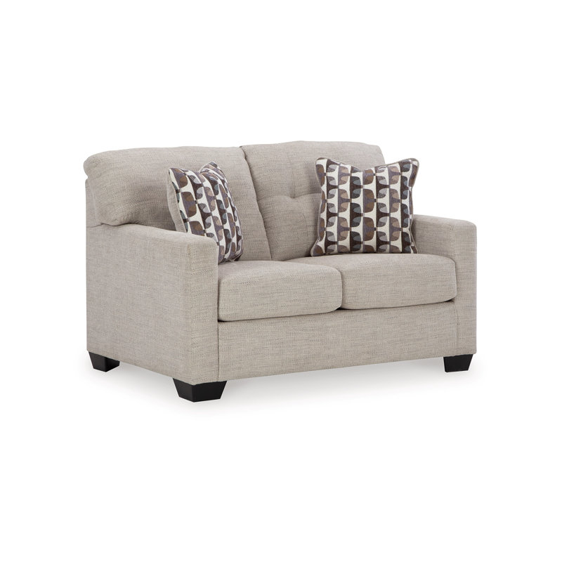 Causeuse rembourrée Innart, Mélange de polyester gris