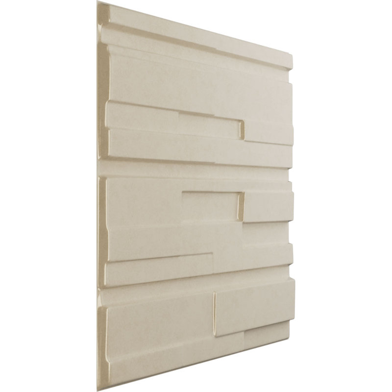 Panneau mural décoratif 3D brique décalé EnduraWall l 19 5/8 po x H 19 5/8 po, brume de perle métallique universelle (couvre 2,67 pieds carrés)
