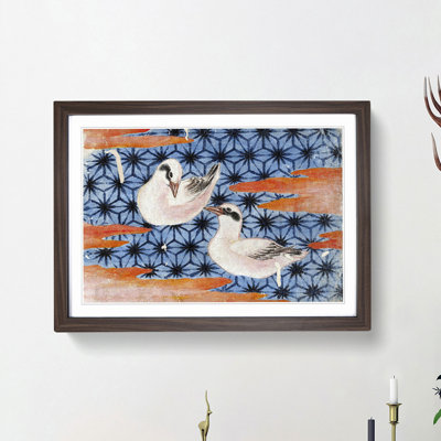 Two Seagulls by Katsushika Hokusai - Picture Frame Painting Print