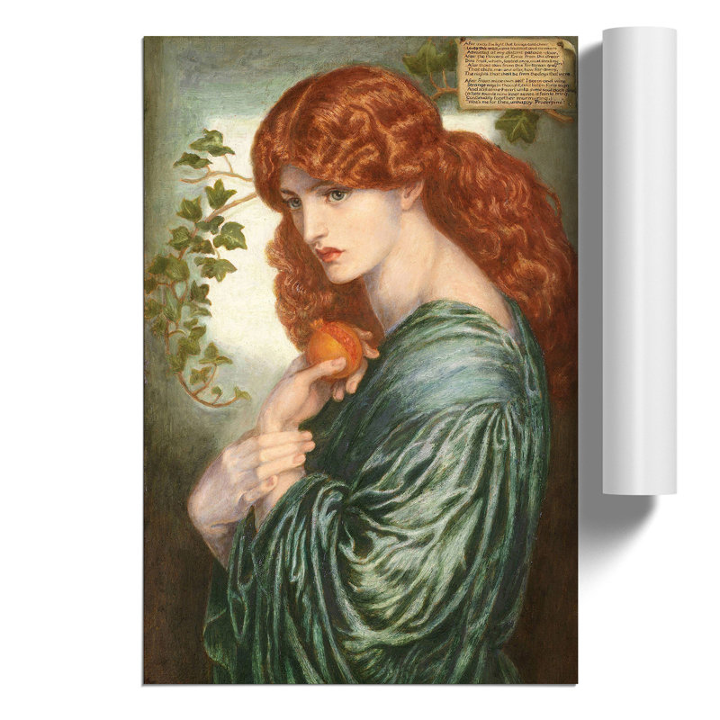 Proserpine by Dante Gabriel Rossetti - Frameless Print, 42cm H x 30cm W x 0.1cm D