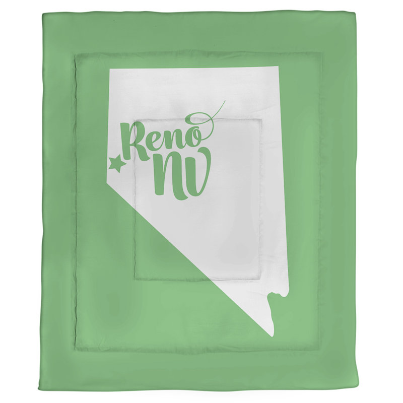 Nevada Polyester Comforter, Queen Comforter, Green