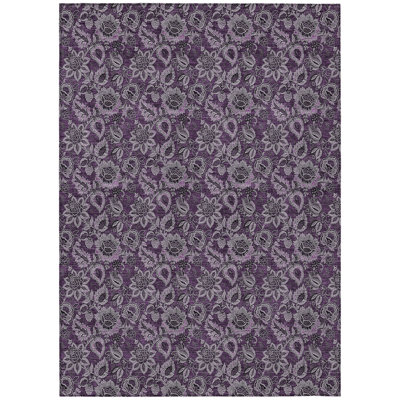 Flitwick Flatweave Washable Floral Indoor / Outdoor Rug