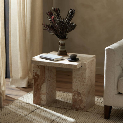 Table de bout Romano - marbre lunaire