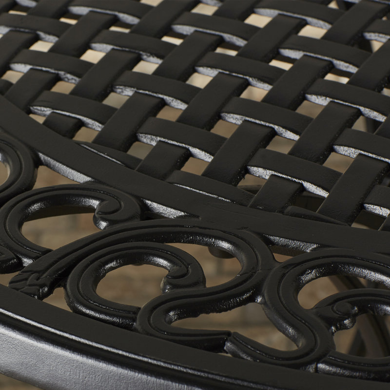 Saoirse Aluminum Dining Table, Black