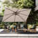 9 x 12 Ft Large Rectangular Cantilever Patio Umbrella with Tilt & Base