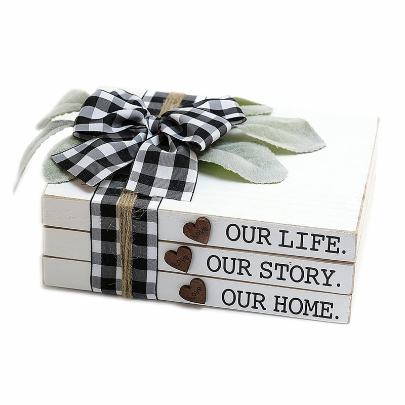 3 Stacked Decorative Books