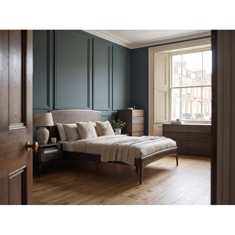 Zeva Queen Bed, Black Walnut, King
