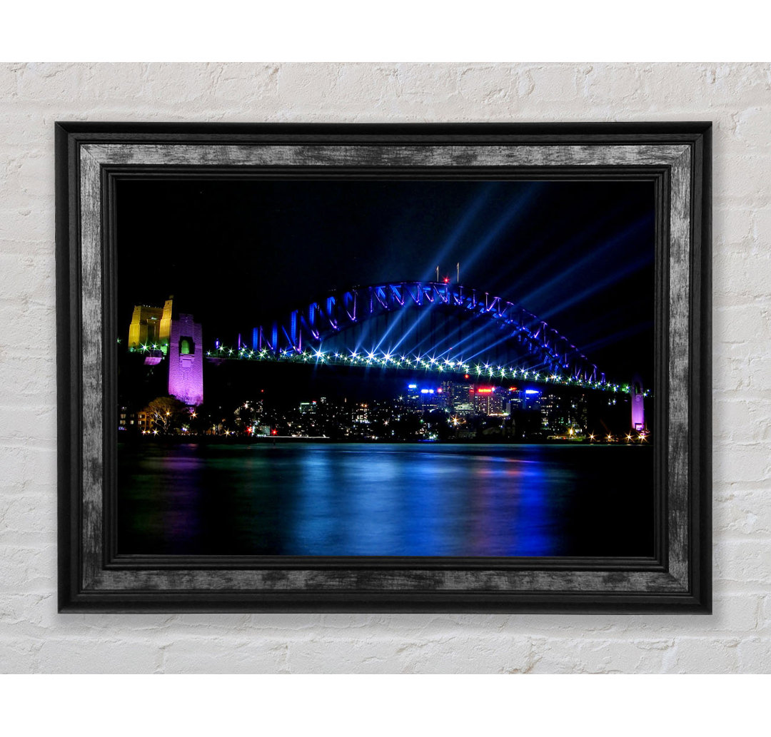 Sydney Harbour Bridge Blue Light - Einzelner Bilderrahmen Kunstdrucke