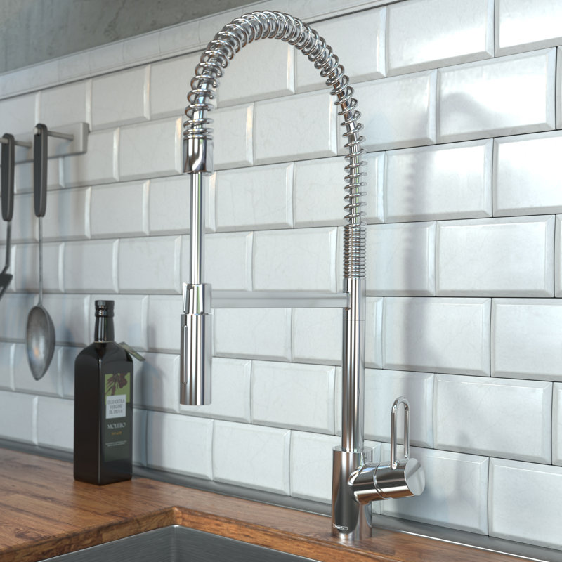 Robinet de cuisine à poignée simple 23,6 po Talis Loop, Chrome