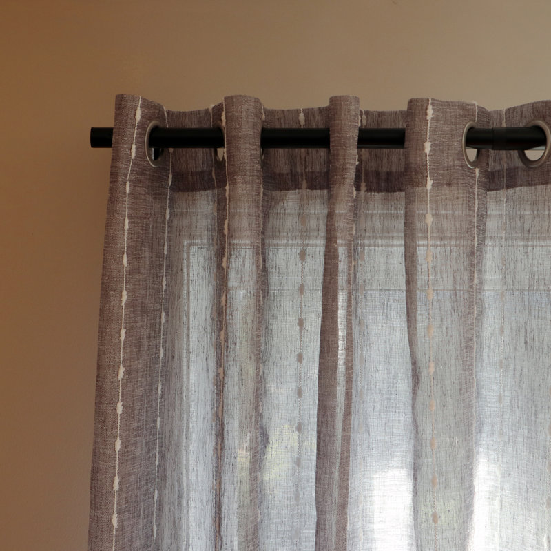 Rideau en polyester, Gris blanc