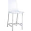 Tabourets de bar transparents (de 2) - Acrylique pour une maison élégante, 2 chaises de comptoir modernes avec dossier stable et repose-pieds pour salle à manger
