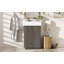 Meuble-lavabo de 21,6 po avec lavabo en céramique, armoire à grain de bois moderne à porte droite avec rangement ouvert et fermé