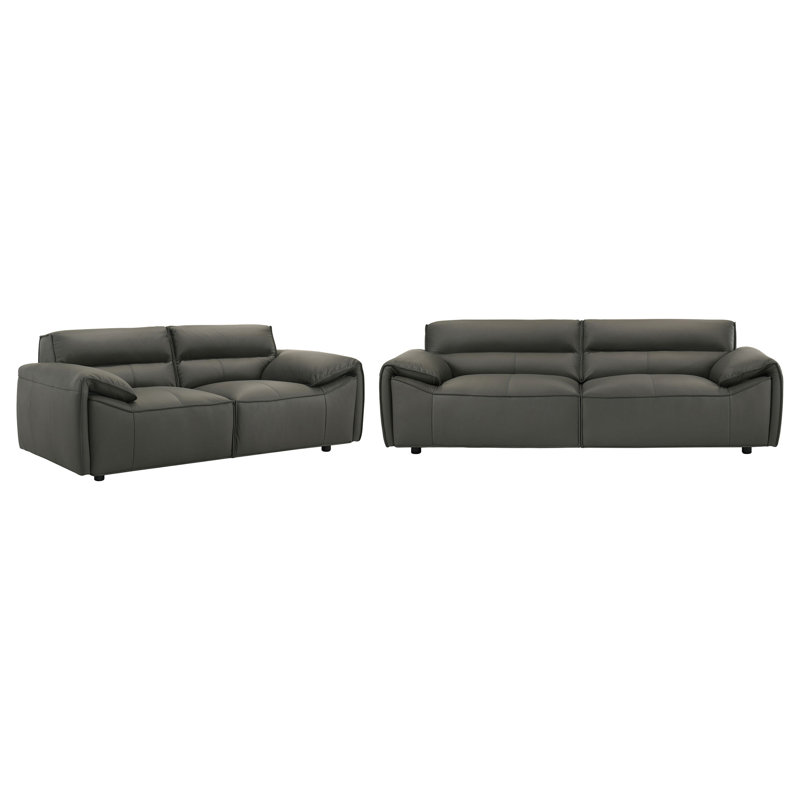 Hudson Graphite 2-piece Upholstered Sofa Set