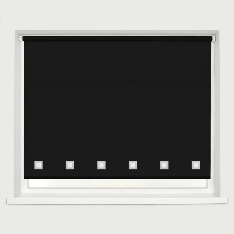Semi Sheer Daylight Roller Blind with Chrome Eyelet Detail, Pink, 210 cm L x 150 cm W