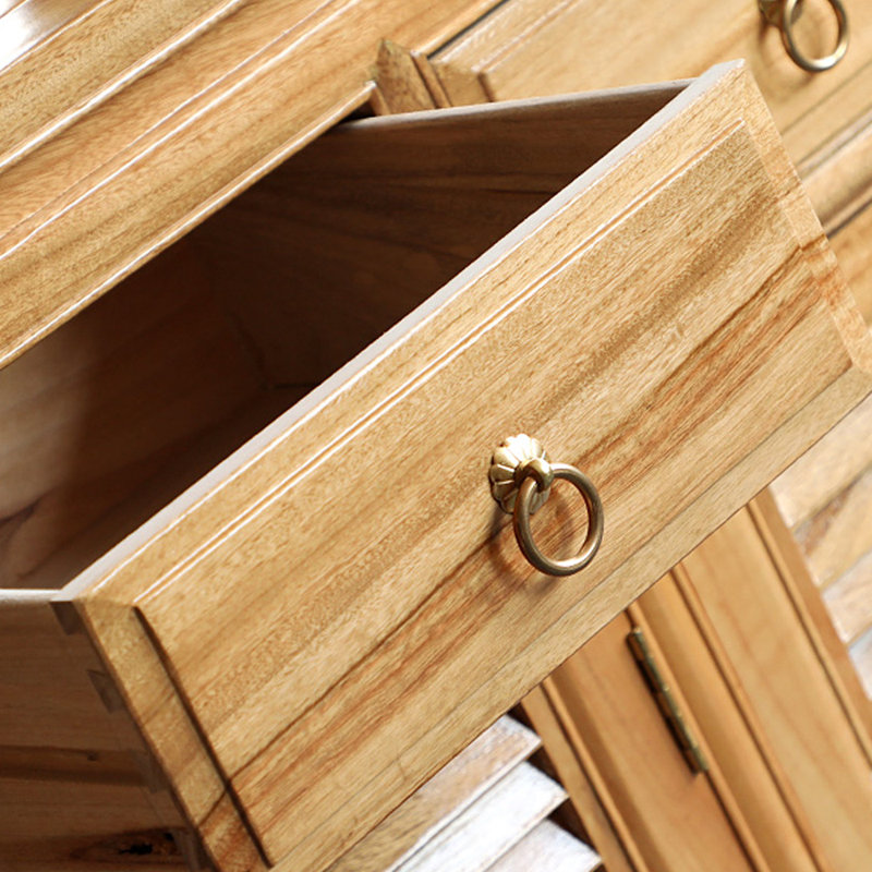 Armoire d'entrée en bois de camphre massif, Bois naturel