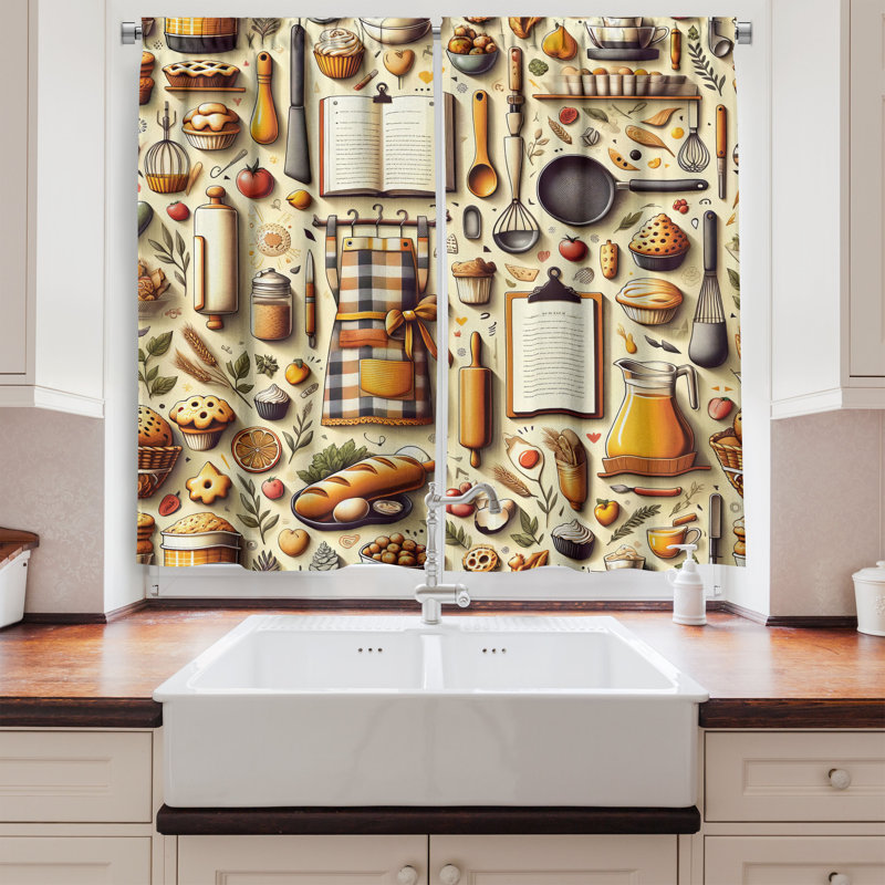 Kitchen Curtain, 55" W x 24" L