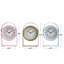 Horloge en métal avec supports arqués Lailah