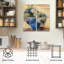 Ensemble de 4 panneaux muraux - Carol Rowan «Summer Hydrangea Blue Pot», art mural sur toile pour le salon, la chambre à coucher ou le bureau par Trademark Fine Art