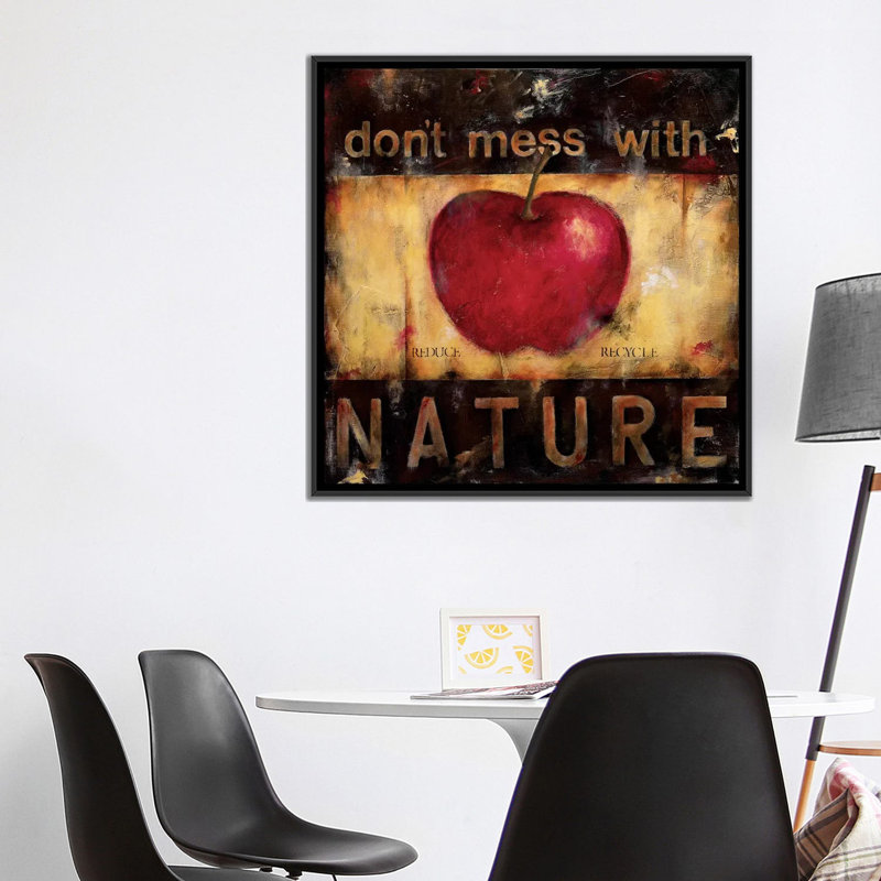 « ne pas gâcher avec la nature » par wani pasion, impression sur toile, H 37 po x l 37 po x P 1,5 po, Toile avec cadre noir