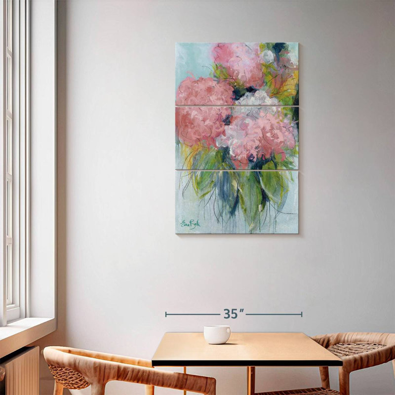 Avery Pink Hydrangeas I, 57" H x 36" W