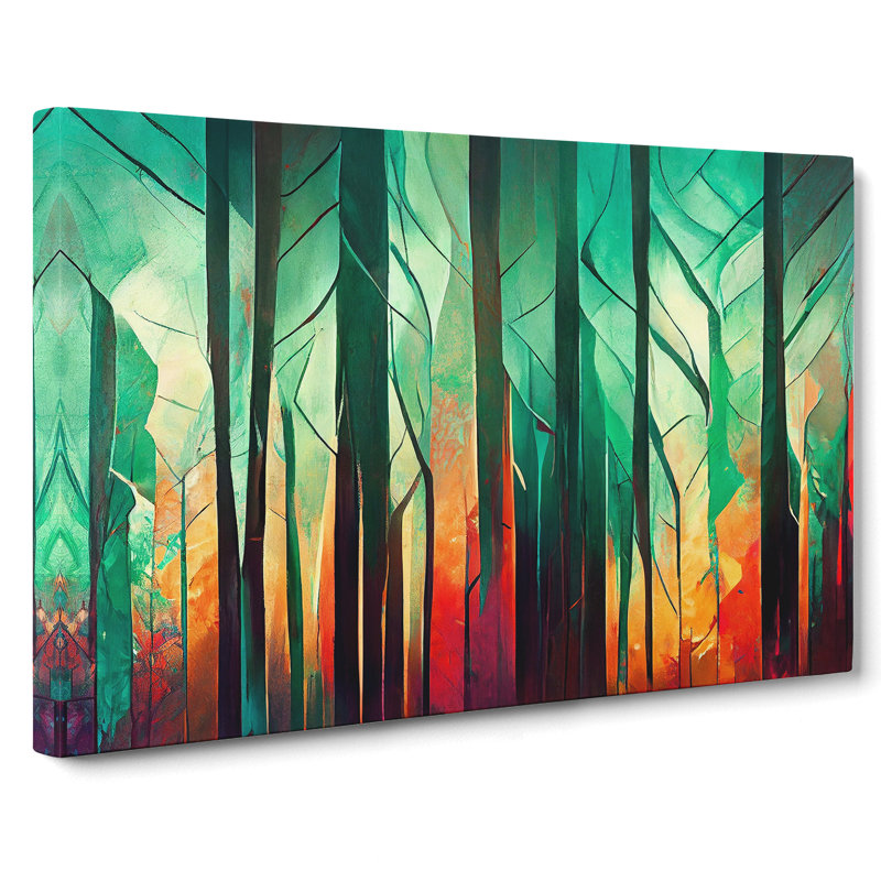 Exciting Abstract Forest Vol.3 - Wrapped Canvas Print, 35cm H x 50cm W x 3cm D