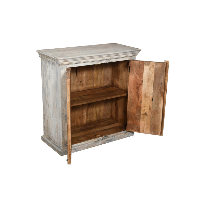 Buffet blanc vieilli 2 portes vieilli