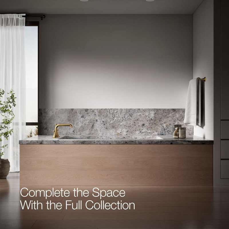 Tone Bath Faucet Trim With Diverter Spout, Brushed Gold