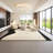 Curved L-shaped corner negotiating sofa