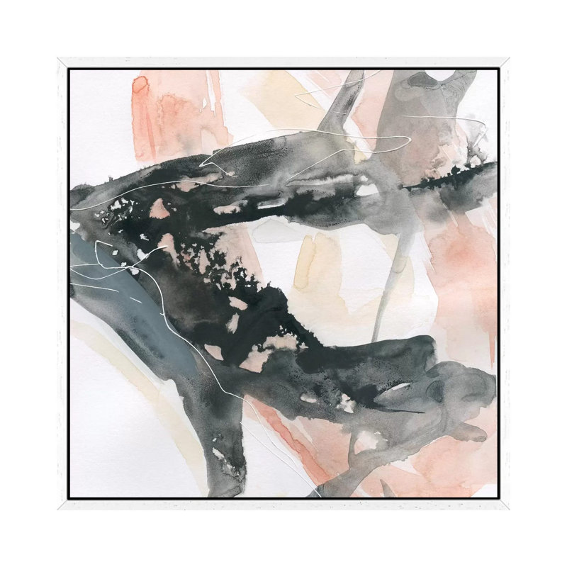 Intersection I by Carol Robinson - Painting on Canvas, White Framed, 45.72 cm H x 45.72 cm W
