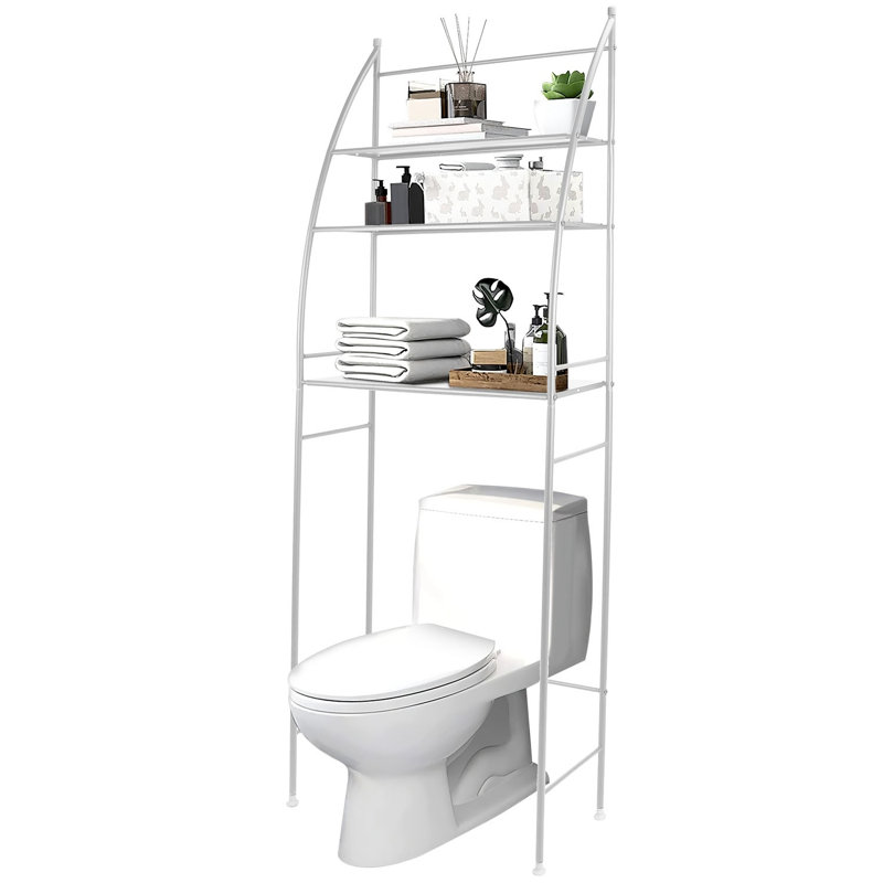 9.84'' W Stainless Steel Accent with Wheels, White