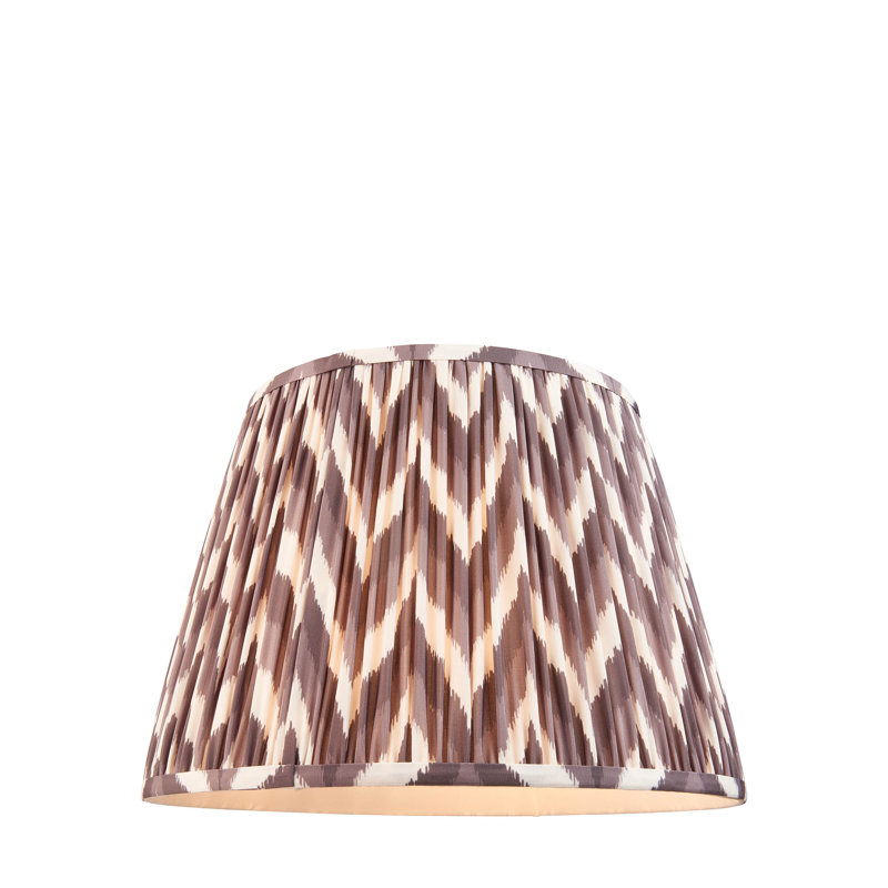 Zigzag Lamp Shade, Brown, 27.5cm H x 28cm W x 40cm D