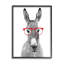«Au-561-Giclée, âne en lunettes rouges, animal» par Annalisa Latella, impression-88104142-88104144
