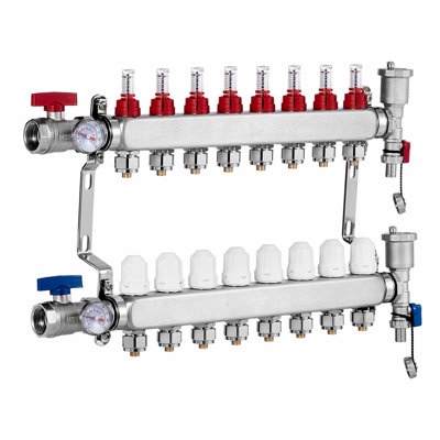 Ensemble de collecteur de chauffage par le sol à tubes 8 "PEX