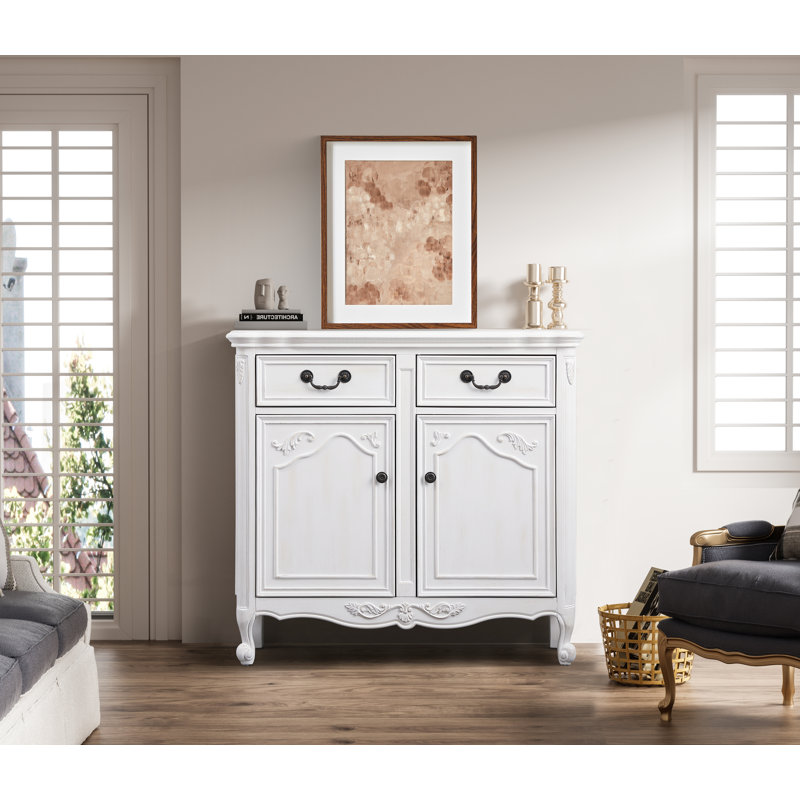 COSMO 2-Drawer Accent Chest, Antique White