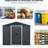 8Ft X 4Ft Metal Shed For Outdoor Storage - Black And White, Galvanized Steel Build, Tilted Roof, Lockable Door, Air Vents, Foundation, Anchors, Hooks, Shelf, Lock, Gloves Supplied 8X4 Ft Cabin In-125090382