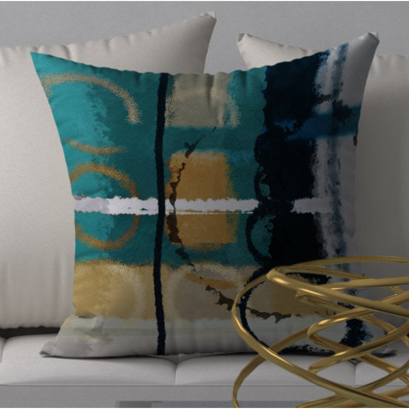 Housse de coussin décoratif carrée inégalée et encastrée, 20 po x 20 po