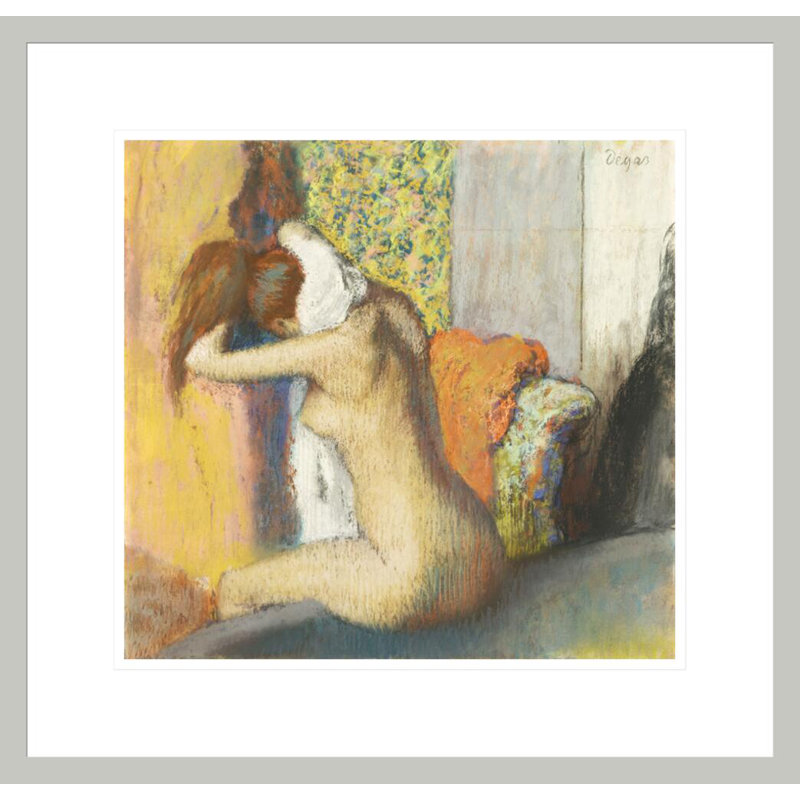 «Apres le bain femme s'essuyant la nuque» par Edgar Degas, H 17,75 po x l 18,49 po