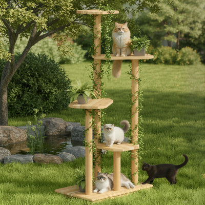 Durable 4-Tier Outdoor Cat Tree