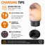 Lampe de table rechargeable moderne en albâtre naturel espagnol avec DEL à intensité variable et sans fil, lampe de chevet en pierre à dôme.