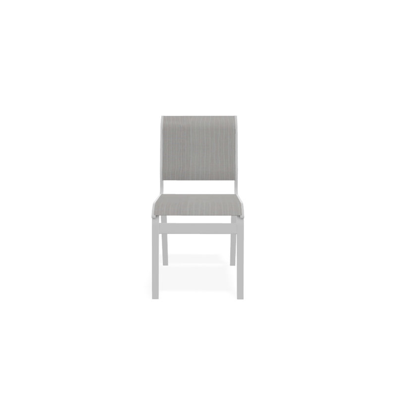 Chaise d'appoint de salle à manger Hiraku, Blanc texturé, Amalfi