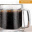 Ensemble de 2 tasses à thé isolantes en verre transparent avec poignées à thé et à double paroi