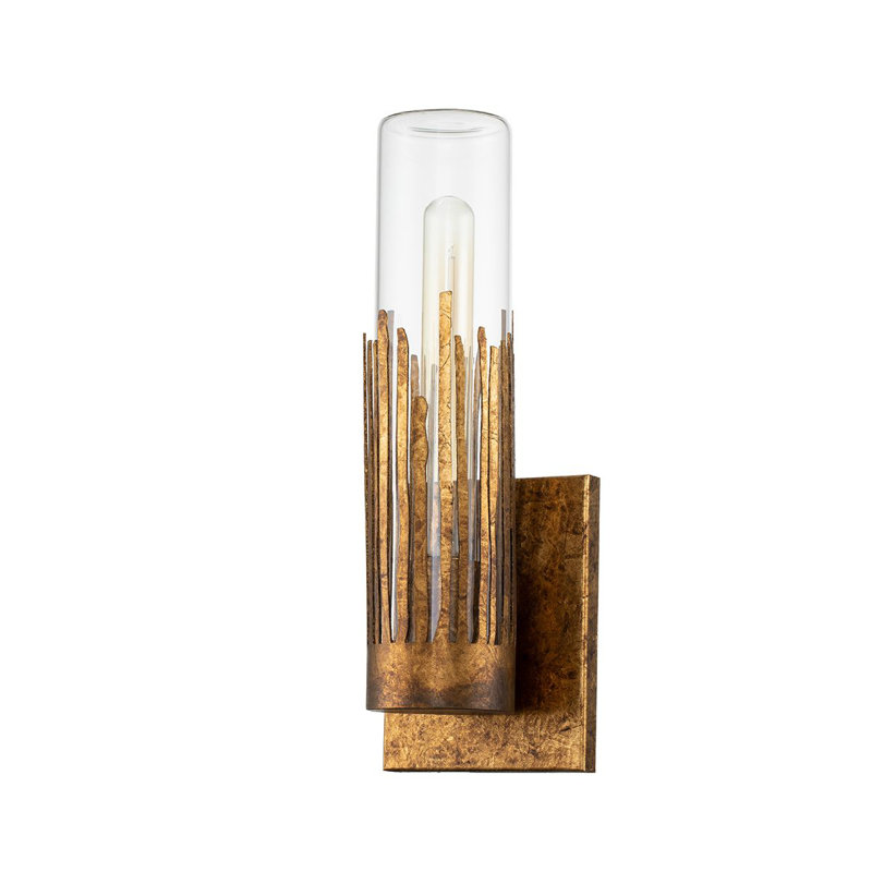 Julia 1 Light Sconce, Gold, Clear/Gold