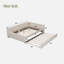 Lit plateforme tapissier moderne avec USB et lit gigogne-264580177