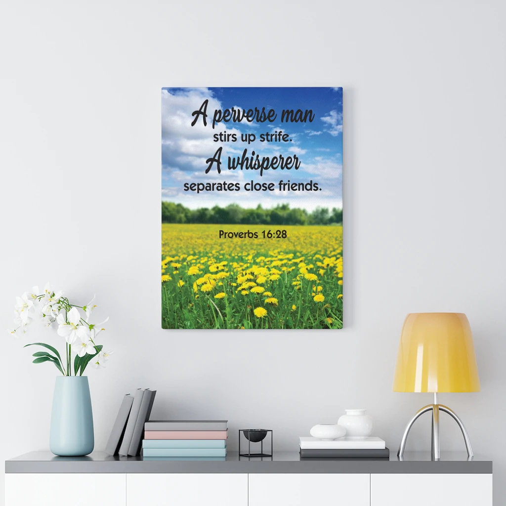 Trinx APerverse Man Proverbs 16 28 Christian Wall Art Bible Verse Print Trinx aperverse man proverbs 16 28 christian wall art bible verse print