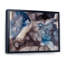 Fluide abstrait gris et bleu - Peinture sur toile-67324786-67324791